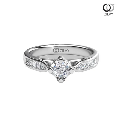 แหวนเพชรผู้หญิง รุ่น GR1161 - มุมบน