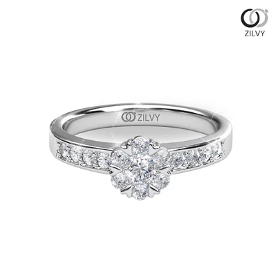 แหวนเพชรผู้หญิง รุ่น GR1164 - มุมบน