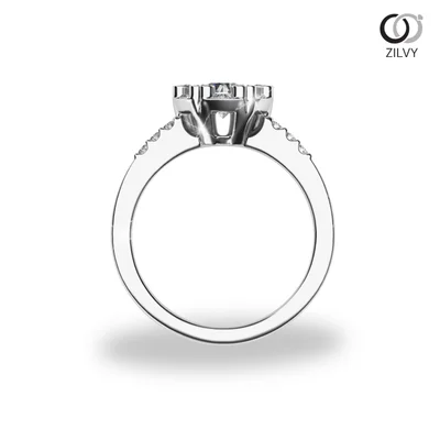 แหวนเพชรผู้หญิง รุ่น GR1177 - มุมหน้า