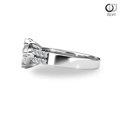 แหวนเพชรผู้หญิง รุ่น GR1177 - มุมข้าง