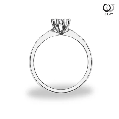 แหวนเพชรผู้หญิง รุ่น GR1178 - มุมหน้า