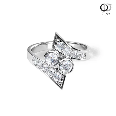 แหวนเพชรผู้หญิง รุ่น GR1179 - มุมบน