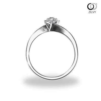 แหวนเพชรผู้หญิง รุ่น GR1188 - มุมหน้า