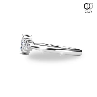 แหวนเพชรผู้หญิง รุ่น GR1204 - มุมข้าง