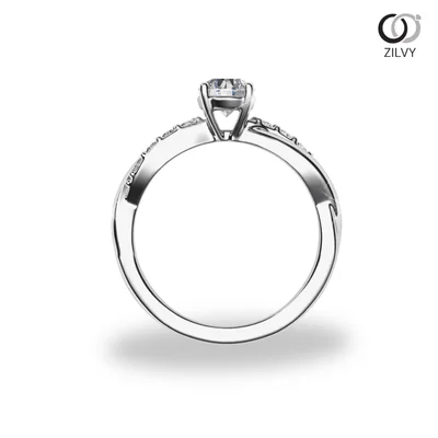 แหวนเพชรผู้หญิง รุ่น GR1205 - มุมหน้า