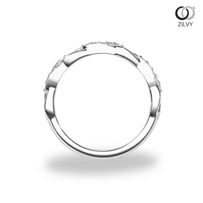 แหวนเพชรผู้หญิง รุ่น GR1207 - มุมหน้า