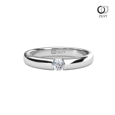 แหวนเพชรผู้หญิง รุ่น GR1219 - มุมบน