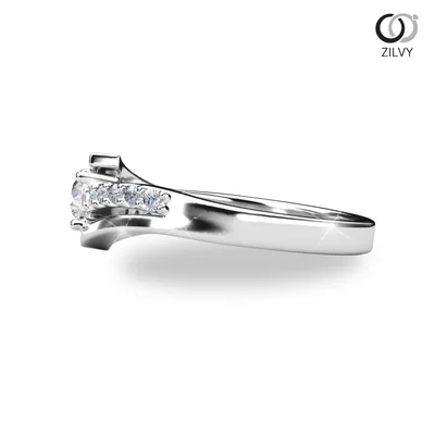 แหวนเพชรผู้หญิง รุ่น GR1227 - มุมข้าง