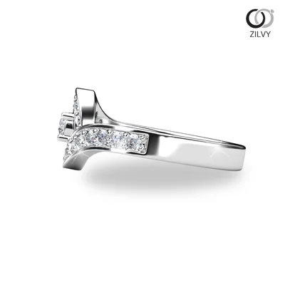 แหวนเพชรผู้หญิง รุ่น GR1234 - มุมข้าง