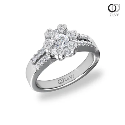 แหวนเพชรผู้หญิง รุ่น GR1237 - มุมเปอร์สเปกทีฟ