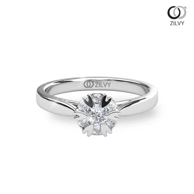 แหวนเพชรผู้หญิง รุ่น GR1239 - มุมบน