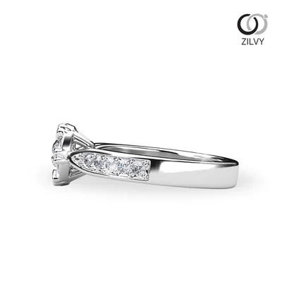 แหวนเพชรผู้หญิง รุ่น GR1245 - มุมข้าง