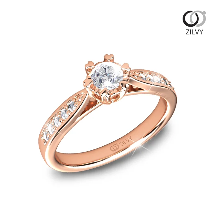 แหวนเพชร Juliette Flanked