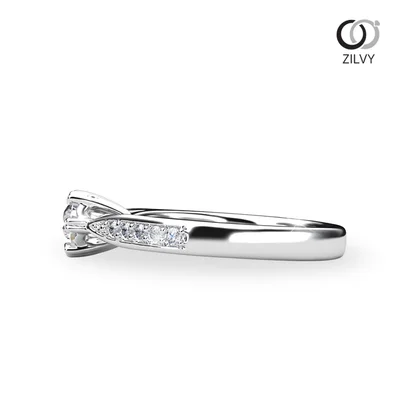 แหวนเพชรผู้หญิง รุ่น GR1246 - มุมข้าง