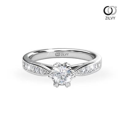 แหวนเพชรผู้หญิง รุ่น GR1246 - มุมบน