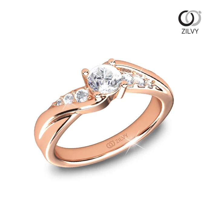 แหวนเพชร Margaux Flanked