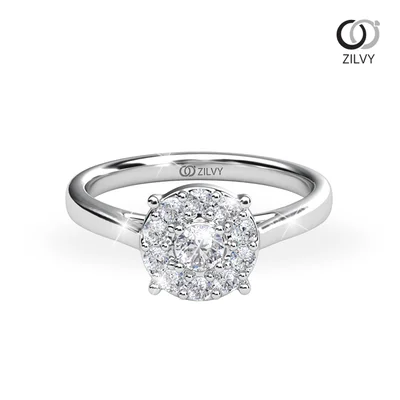 แหวนเพชรผู้หญิง รุ่น GR1251 - มุมบน