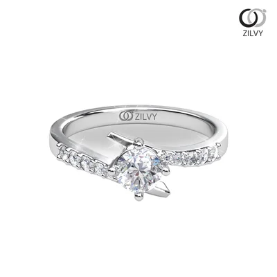 แหวนเพชรผู้หญิง รุ่น GR1252 - มุมบน