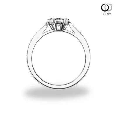 แหวนเพชรผู้หญิง รุ่น GR1256 - มุมหน้า