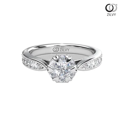 แหวนเพชรผู้หญิง รุ่น GR1256 - มุมบน