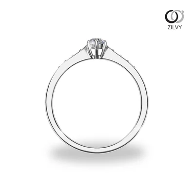 แหวนเพชรผู้หญิง รุ่น GR1296 - มุมหน้า