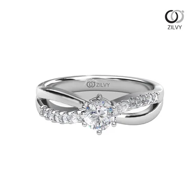 แหวนเพชรผู้หญิง รุ่น GR1341 - มุมหน้า