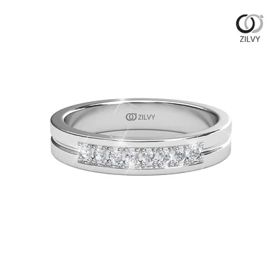 แหวนเพชรผู้หญิง รุ่น GR1347 - มุมหน้า