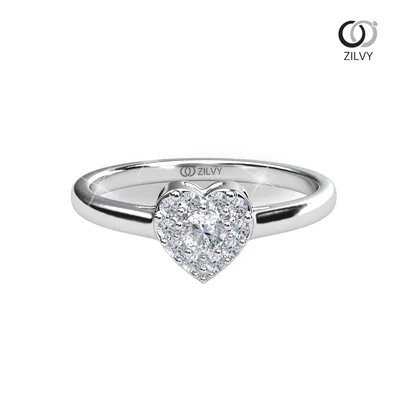 แหวนเพชรผู้หญิง รุ่น GR1354 - มุมหน้า