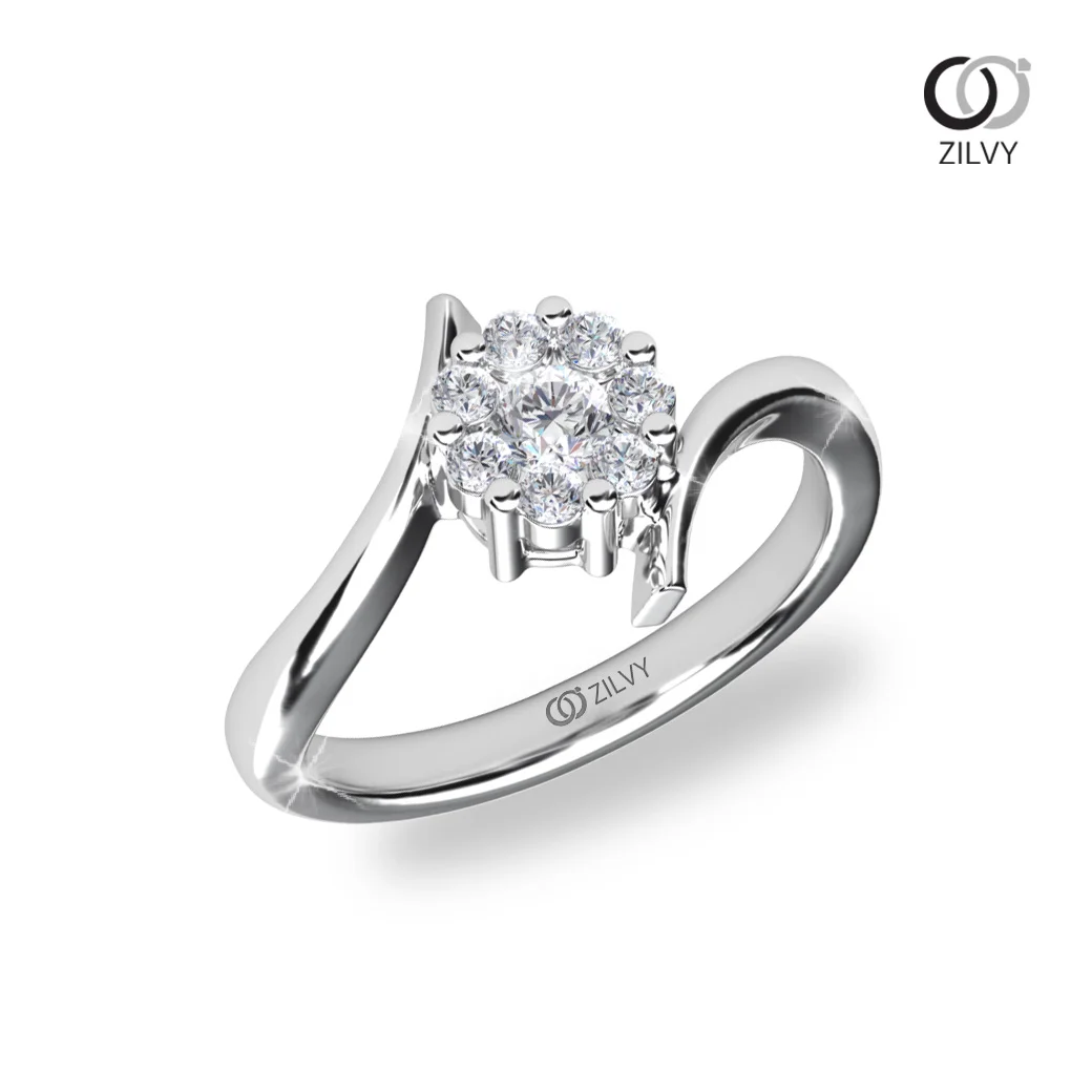 แหวนเพชร Rosette Cluster