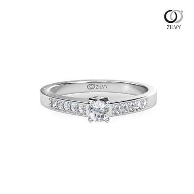 แหวนเพชรผู้หญิง รุ่น GR1363 - มุมหน้า