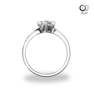 แหวนเพชรผู้หญิง รุ่น GR1412 - มุมบน