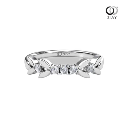 แหวนเพชรผู้หญิง รุ่น GR1416 - มุมหน้า