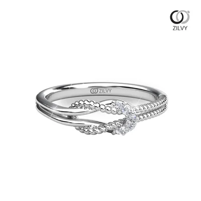 แหวนเพชรผู้หญิง รุ่น GR1417 - มุมหน้า