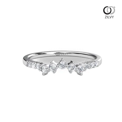 แหวนเพชรผู้หญิง รุ่น GR1419 - มุมหน้า