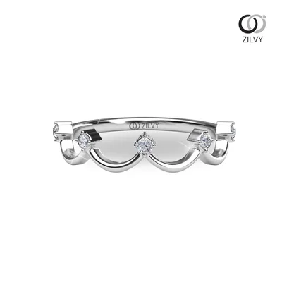 แหวนเพชรผู้หญิง รุ่น GR1422 - มุมหน้า