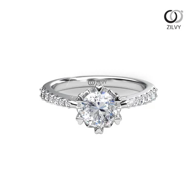 แหวนเพชรผู้หญิง รุ่น GR1427 - มุมหน้า