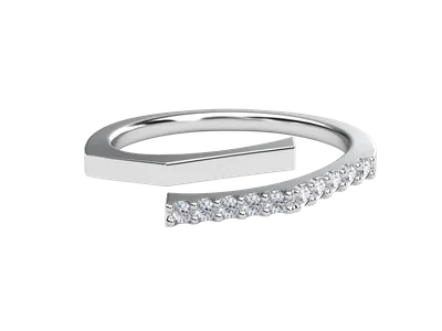 แหวนเพชรผู้หญิง รุ่น GR1433 - มุมบน