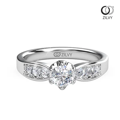 แหวนเพชรผู้หญิง รุ่น GR211 - มุมบน