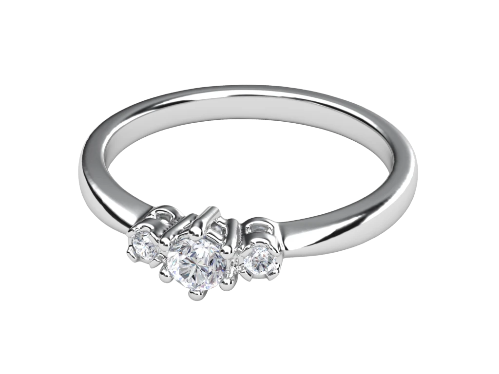 แหวนเพชร Pearl Trinity