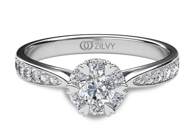 แหวนเพชรผู้หญิง รุ่น GR281 - มุมบน