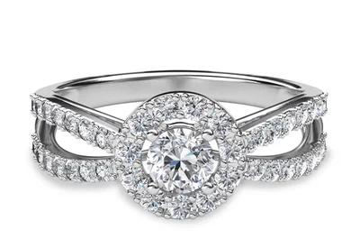 แหวนเพชรผู้หญิง รุ่น GR284 - มุมบน