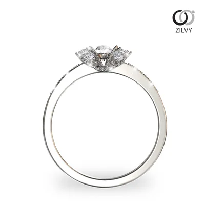 แหวนเพชรผู้หญิง รุ่น GR287 - มุมหน้า