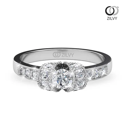 แหวนเพชรผู้หญิง รุ่น GR287 - มุมบน