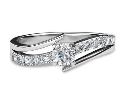 แหวนเพชรผู้หญิง รุ่น GR294 - มุมบน