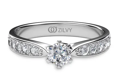 แหวนเพชรผู้หญิง รุ่น GR296 - มุมบน