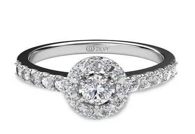 แหวนเพชรผู้หญิง รุ่น GR299 - มุมบน