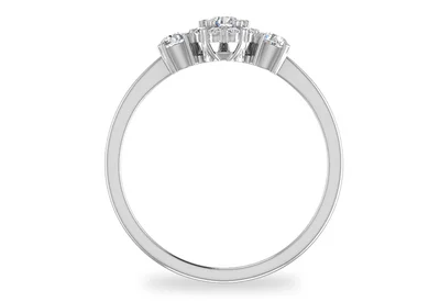 แหวนเพชรผู้หญิง รุ่น GR317 - มุมหน้า