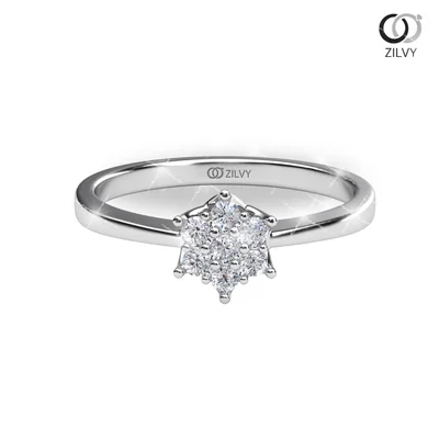 แหวนเพชรผู้หญิง รุ่น GR319 - มุมหน้า