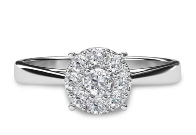 แหวนเพชรผู้หญิง รุ่น GR335 - มุมบน