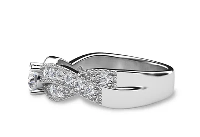 แหวนเพชรผู้หญิง รุ่น GR340 - มุมข้าง